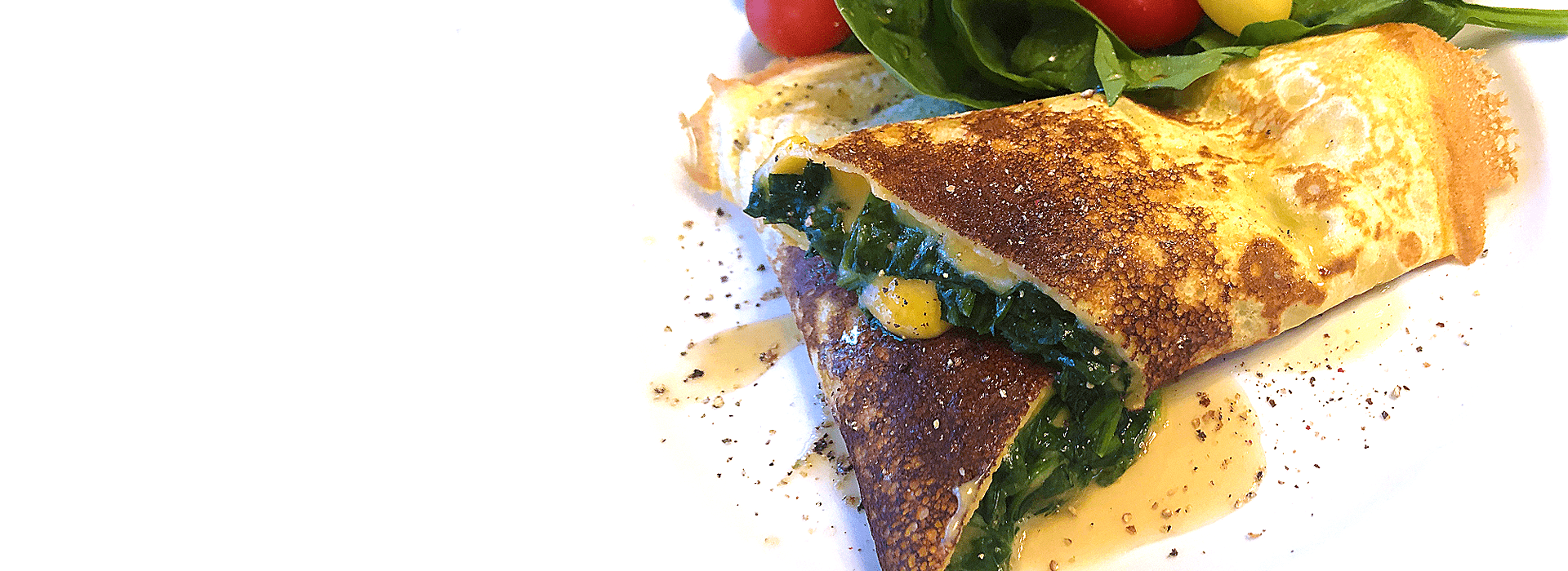 Spinach & Cheddar Crepe